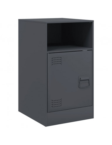 Comodino Antracite 34,5x39x62 cm in Acciaio
