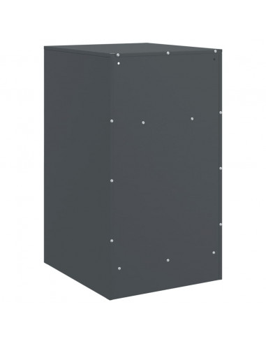 Comodino Antracite 34,5x39x62 cm in Acciaio