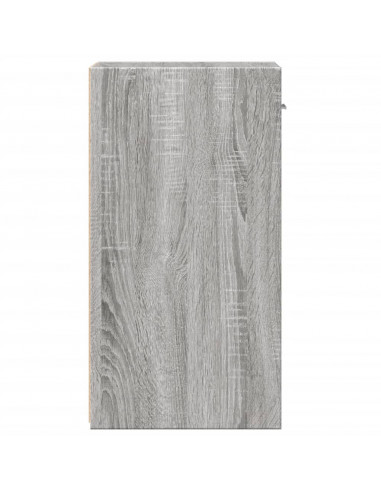 Comodini 2 pz Grigio Sonoma 35x34x65 cm in Legno Multistrato