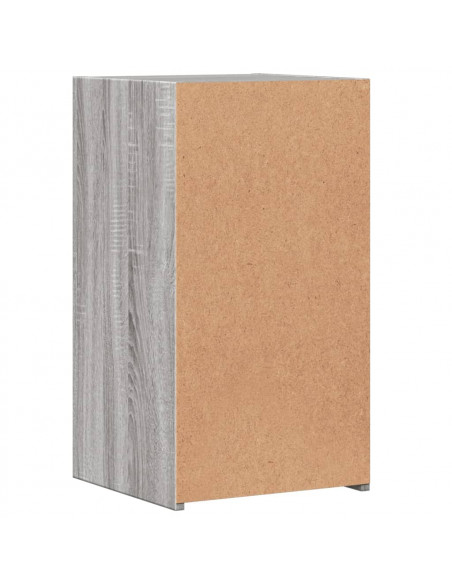 Comodini 2 pz Grigio Sonoma 35x34x65 cm in Legno Multistrato