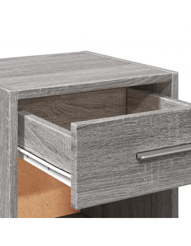 Comodini 2 pz Grigio Sonoma 35x34x65 cm in Legno Multistrato