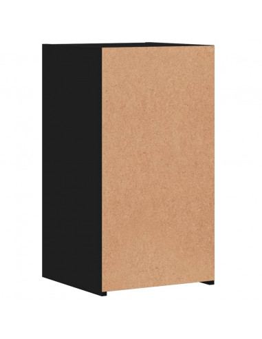 Comodini 2pz Neri 35x34x65 cm in Legno Multistrato