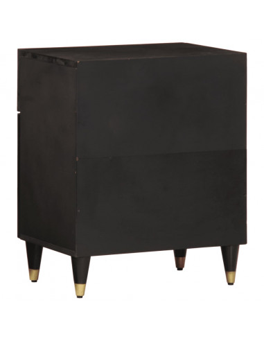 Comodino 50x33x60 cm in Legno Massello di Mango