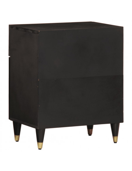 Comodino 50x33x60 cm in Legno Massello di Mango