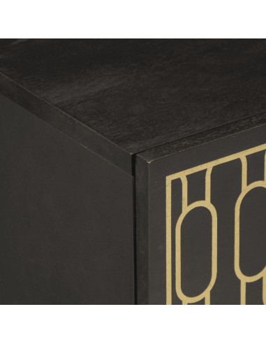 Comodino 50x33x60 cm in Legno Massello di Mango