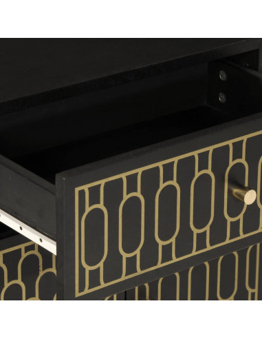 Comodino 50x33x60 cm in Legno Massello di Mango