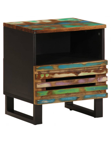 Comodino 40x34x46 cm in Legno Massello di Recupero