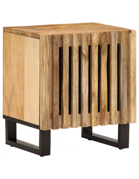 Comodini 2pz 40x34x46 cm in Legno Massello di Mango