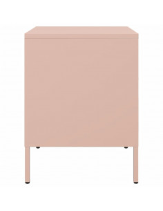 Comodini 2pz Rosa 36x39x50,5cm in Acciaio Laminato a Freddo 2