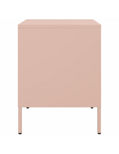 Comodini 2pz Rosa 36x39x50,5cm in Acciaio Laminato a Freddo