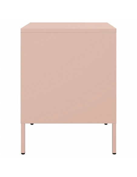 Comodini 2pz Rosa 36x39x50,5cm in Acciaio Laminato a Freddo