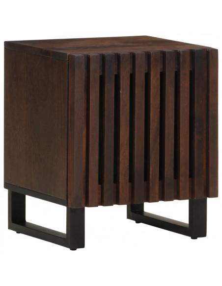 Comodino 40x34x46 cm in Legno Massello di Mango
