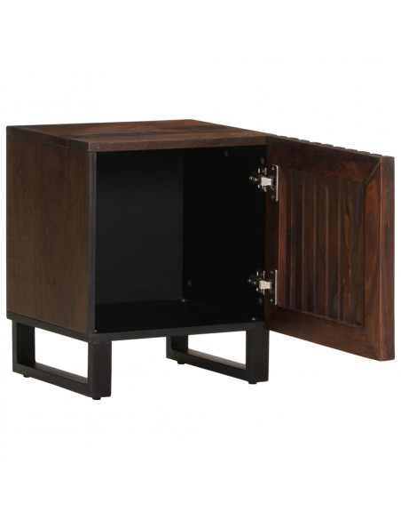 Comodino 40x34x46 cm in Legno Massello di Mango