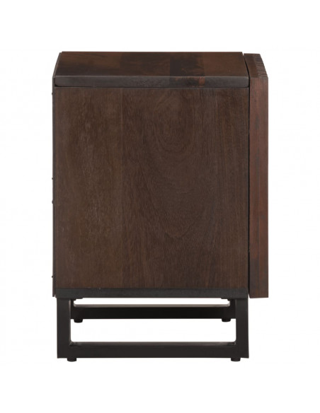 Comodino 40x34x46 cm in Legno Massello di Mango