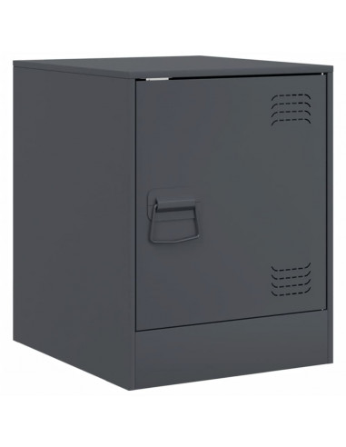 Comodini 2 pz Antracite 34,5x39x44 cm in Acciaio