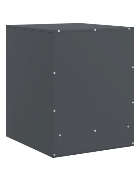 Comodini 2 pz Antracite 34,5x39x44 cm in Acciaio
