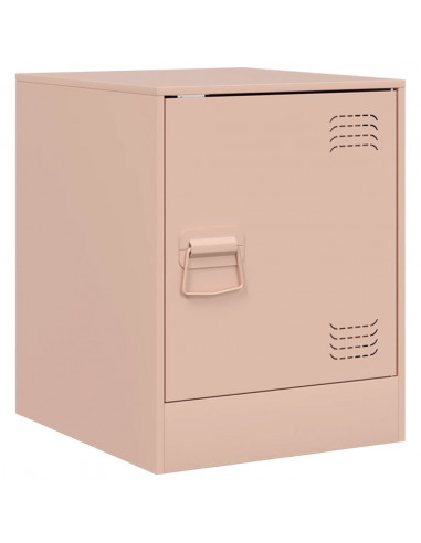 Comodini 2 pz Rosa 34,5x39x44 cm in Acciaio