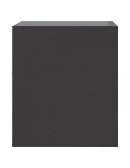 Comodino Nero 34,5x39x44 cm in Acciaio