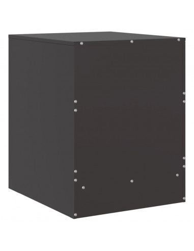 Comodino Nero 34,5x39x44 cm in Acciaio