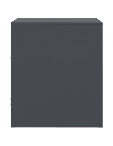 Comodino Antracite 34,5x39x44 cm in Acciaio