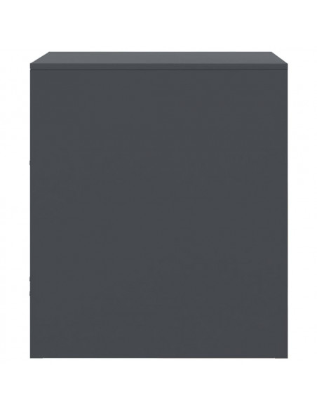 Comodino Antracite 34,5x39x44 cm in Acciaio