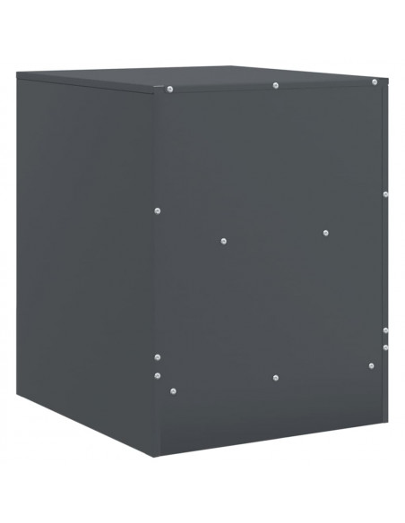 Comodino Antracite 34,5x39x44 cm in Acciaio
