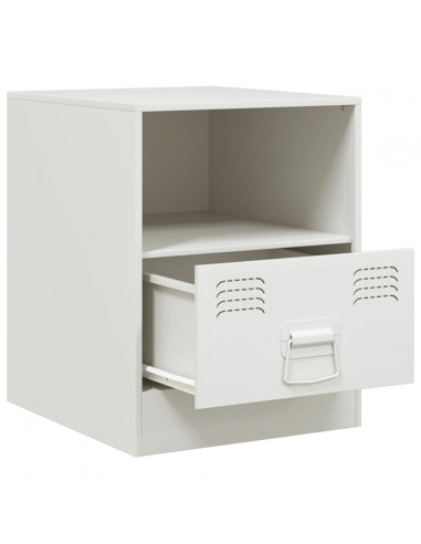 Comodini 2 pz Bianchi 34,5x39x44 cm in Acciaio