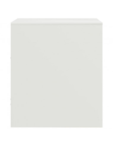 Comodini 2 pz Bianchi 34,5x39x44 cm in Acciaio