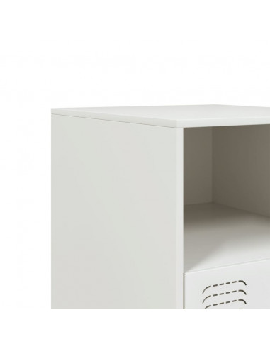 Comodini 2 pz Bianchi 34,5x39x44 cm in Acciaio