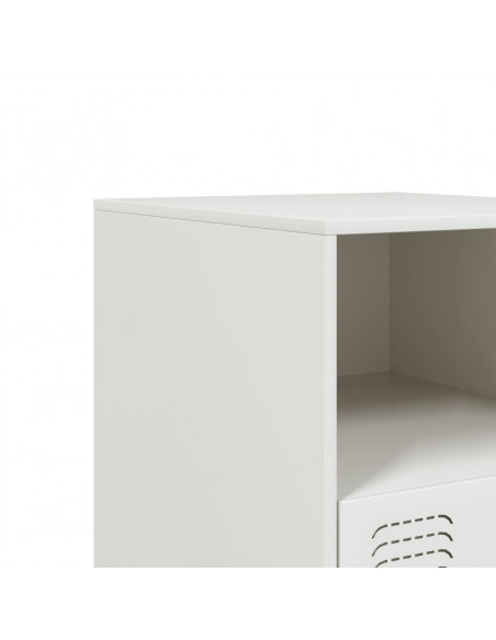 Comodini 2 pz Bianchi 34,5x39x44 cm in Acciaio