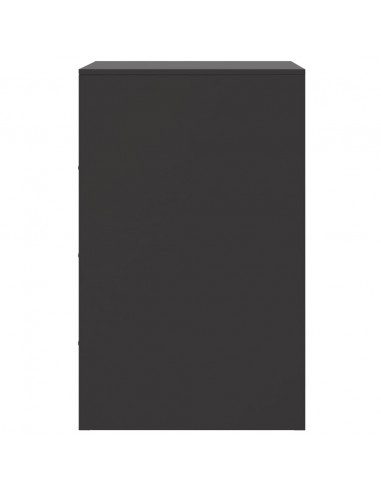 Comodini 2 pz Neri 34,5x39x62 cm in Acciaio