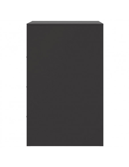 Comodini 2 pz Neri 34,5x39x62 cm in Acciaio