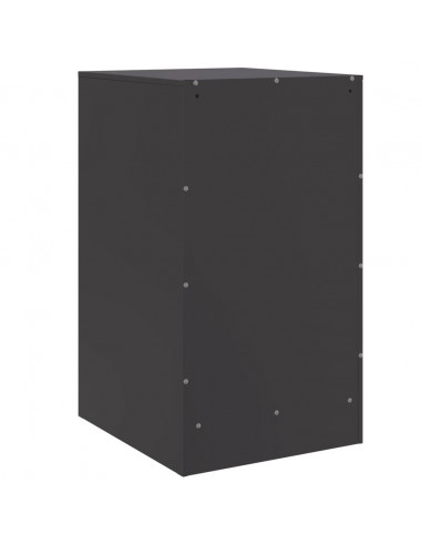 Comodini 2 pz Neri 34,5x39x62 cm in Acciaio