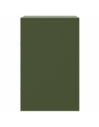 Comodino Verde Oliva 34,5x39x62 cm in Acciaio