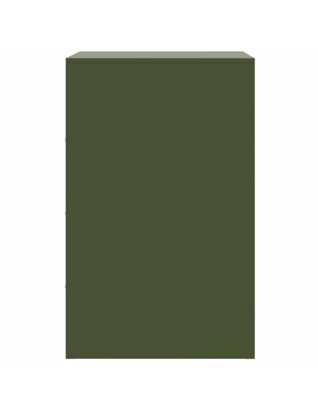 Comodino Verde Oliva 34,5x39x62 cm in Acciaio