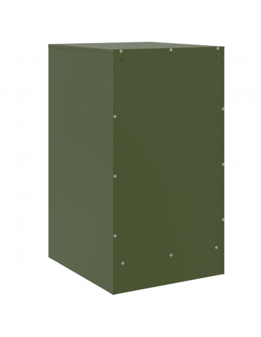 Comodino Verde Oliva 34,5x39x62 cm in Acciaio