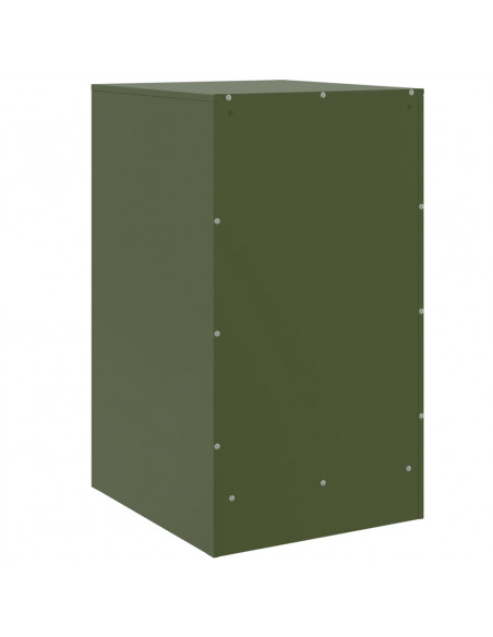Comodino Verde Oliva 34,5x39x62 cm in Acciaio