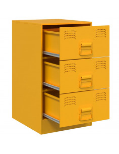 Comodino Giallo Senape 34,5x39x62 cm in Acciaio 2