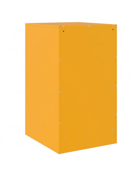 Comodino Giallo Senape 34,5x39x62 cm in Acciaio