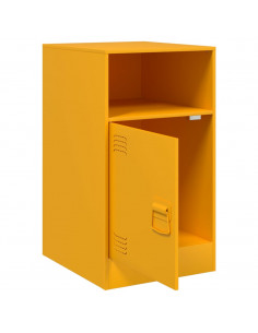 Comodino Giallo Senape 34,5x39x62 cm in Acciaio 2