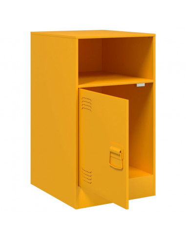 Comodino Giallo Senape 34,5x39x62 cm in Acciaio