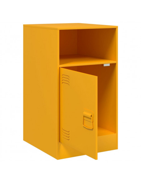 Comodino Giallo Senape 34,5x39x62 cm in Acciaio