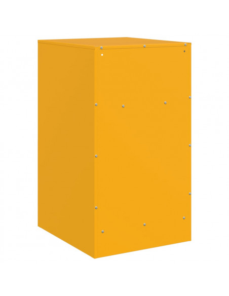 Comodino Giallo Senape 34,5x39x62 cm in Acciaio