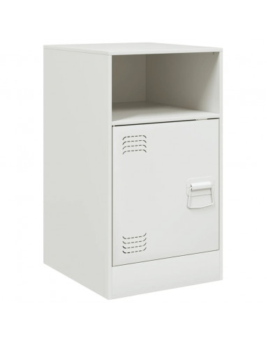 Comodini 2 pz Bianchi 34,5x39x62 cm in Acciaio