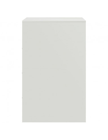 Comodini 2 pz Bianchi 34,5x39x62 cm in Acciaio