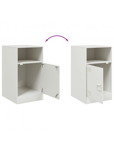 Comodini 2 pz Bianchi 34,5x39x62 cm in Acciaio