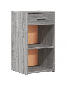 Comodino Grigio Sonoma 35x34x65 cm in Legno Multistrato 2