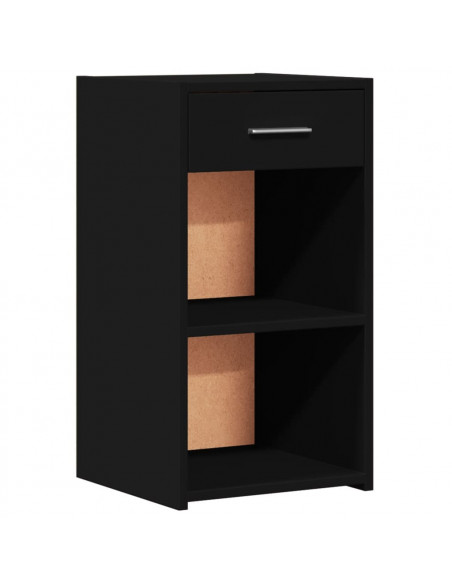 Comodino Nero 35x34x65 cm in Legno Multistrato