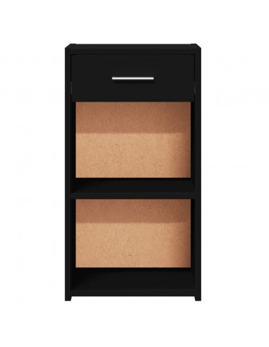Comodino Nero 35x34x65 cm in Legno Multistrato