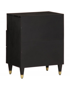 Comodino 50x33x60 cm in Legno Massello di Mango 2